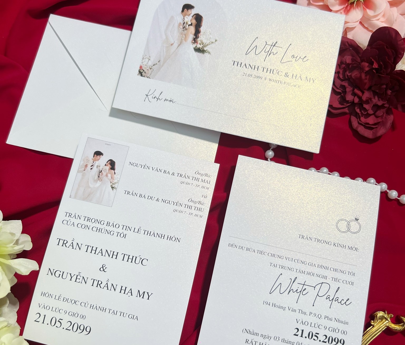 in thiệp cưới đẹp giá rẻ đồng xoài, bình phước khánh huyền