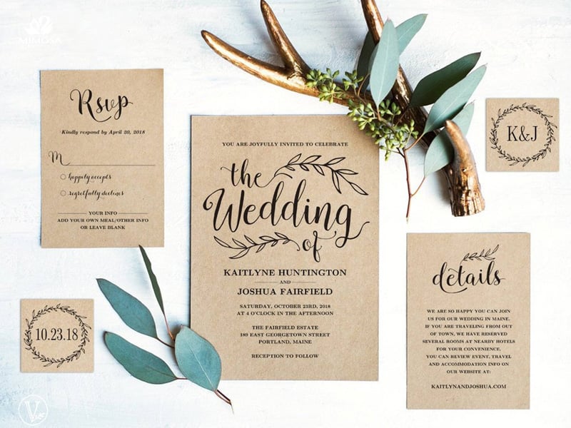 in thiệp cưới đẹp giá rẻ đồng xoài, bình phước khánh huyền