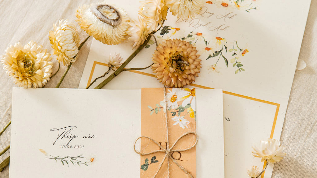 in thiệp cưới đẹp giá rẻ đồng xoài, bình phước khánh huyền