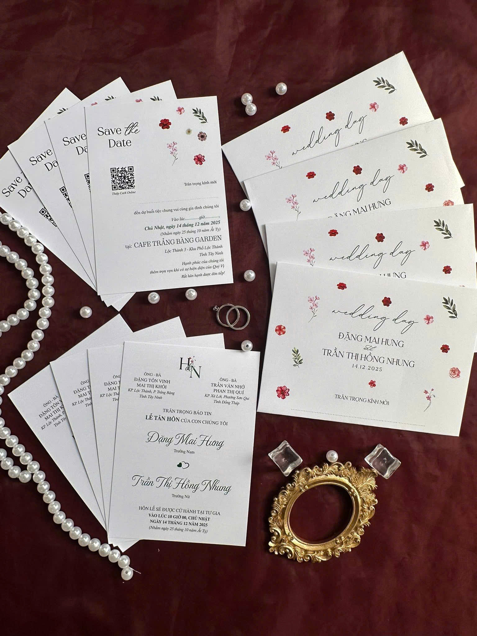 in thiệp cưới đẹp giá rẻ đồng xoài, bình phước khánh huyền